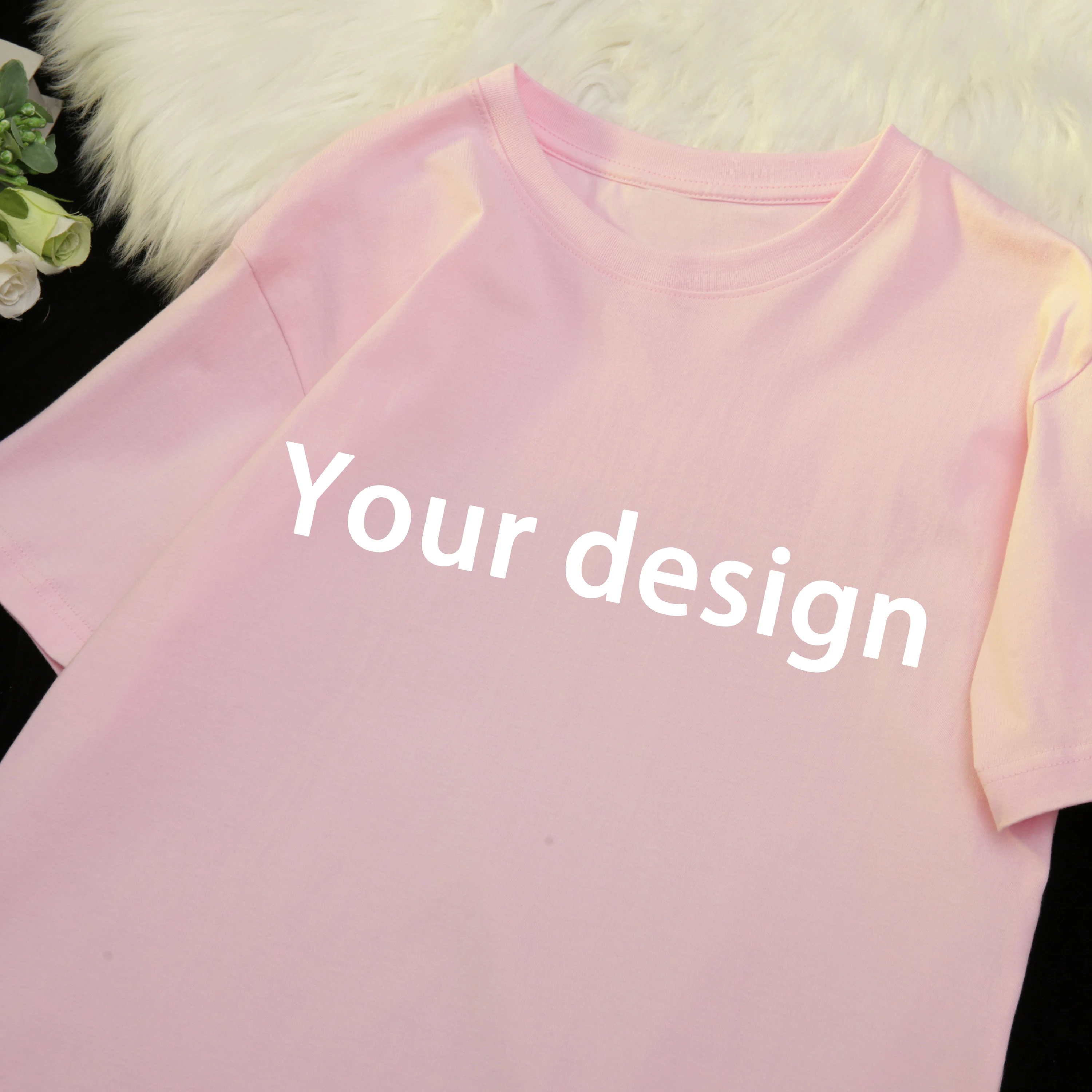 

Customizable LOGO T-shirt Men's 100% Pure Cotton Short Sleeved Plus Size Retro Y2K Fashionable Loose Top Street Casual Fashion