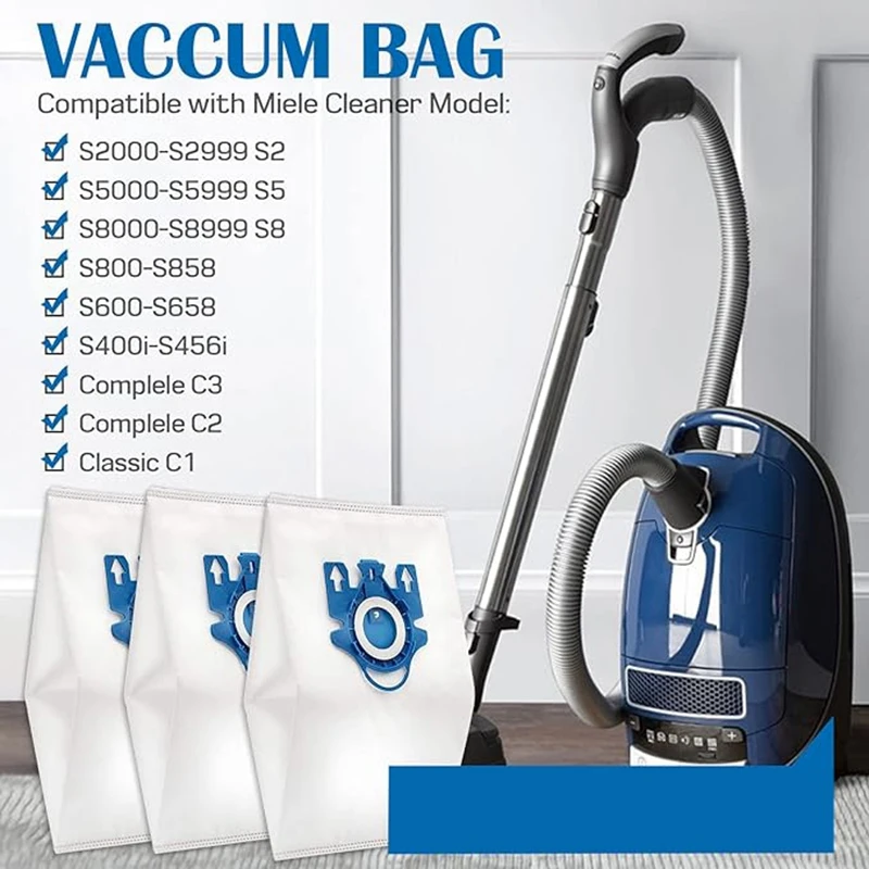 เหมาะสำหรับอะไหล่เครื่องดูดฝุ่น Miele GN ถุงเก็บฝุ่นถุงเก็บฝุ่นแบบนอนวูฟเวนชิ้นส่วนไส้กรองเครื่องดูดฝุ่น