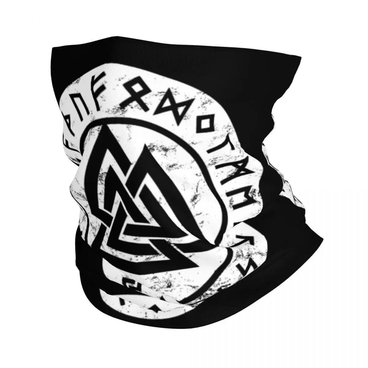 Valknut Odin Symbol Bandana Neck Cover Printed Runes Norse Mythology Wrap Scarf Multifunctional Face Mask Cycling Unisex Winter