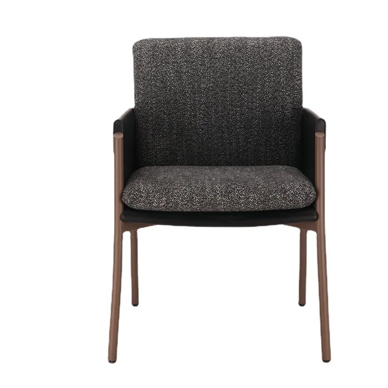 

Fashion solid wood dining table and chairs leather fabric modern simple leisure home