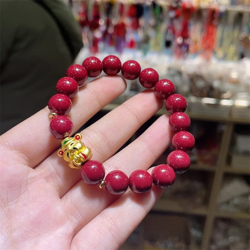 

Браслет Cinnabar с одним кольцом, Бог богатства, Женский год богатства и сокровищ