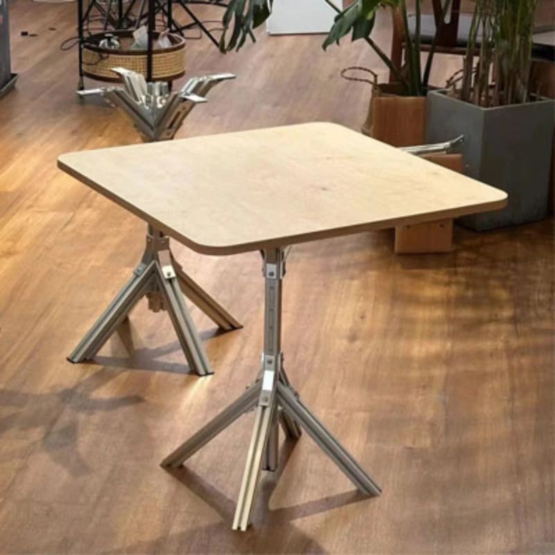 industrial style coffee shop tables and chairs combined with aluminum profiles small square table birch