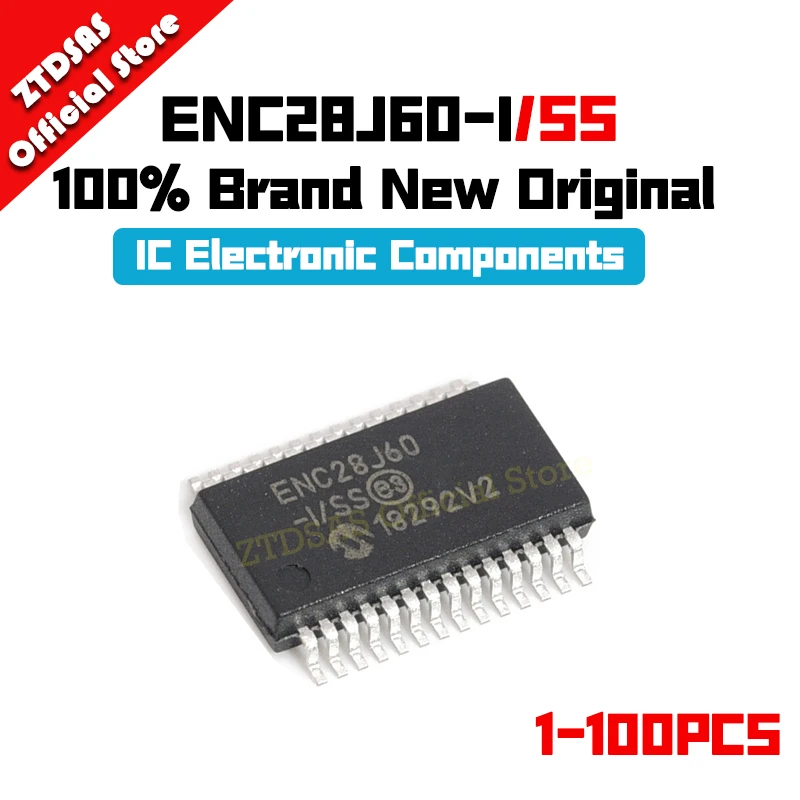 

1-100Pcs New Original ENC28J60-I/SS ENC28J60-I ENC28J60 Ethernet Controller IC Chip