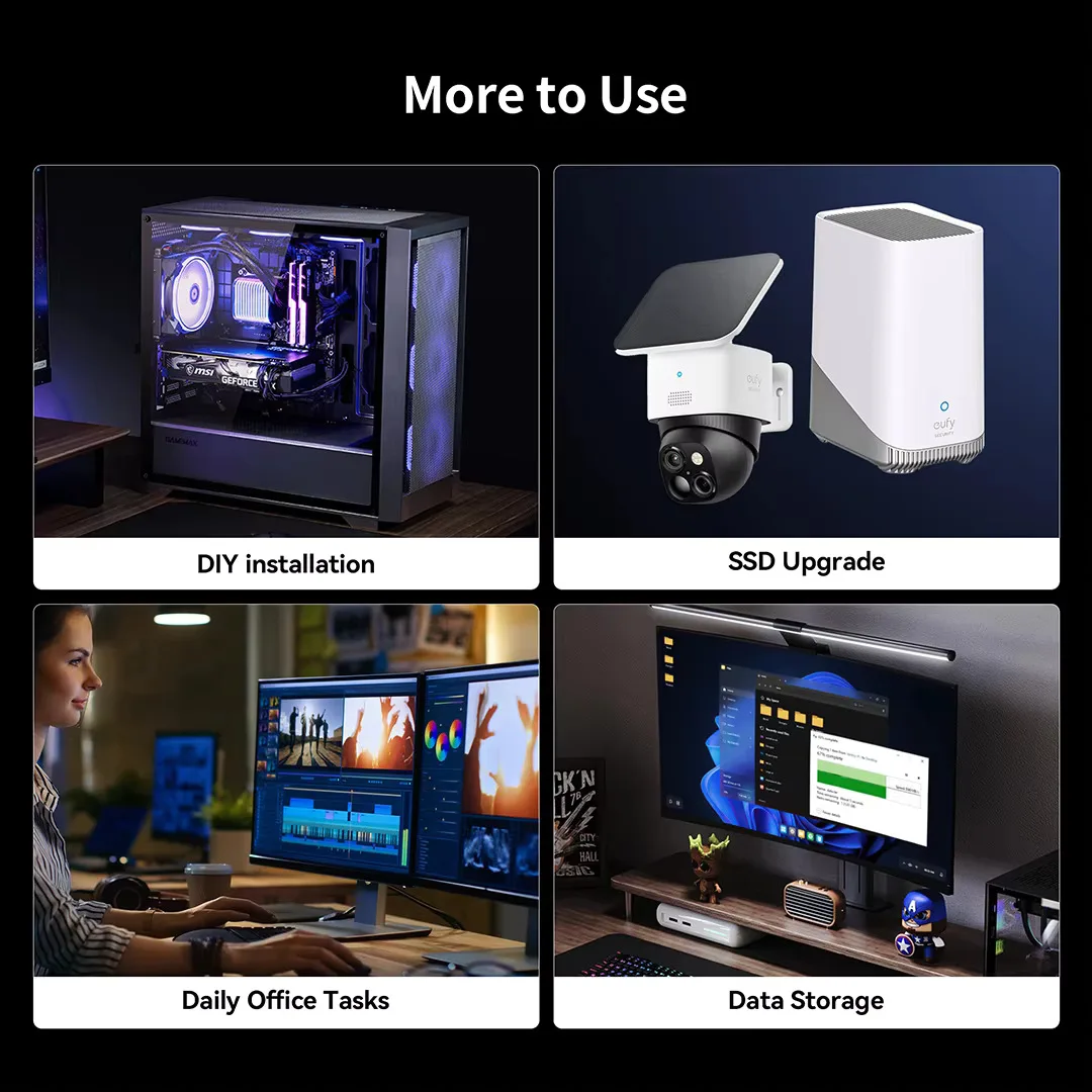 Yottamaster 2.5''S25PRO SATA 3.0 Harddisk SSD 2TB 1TB High Capacity Internal Solid State Hard Drive Upgrade Design for Game User