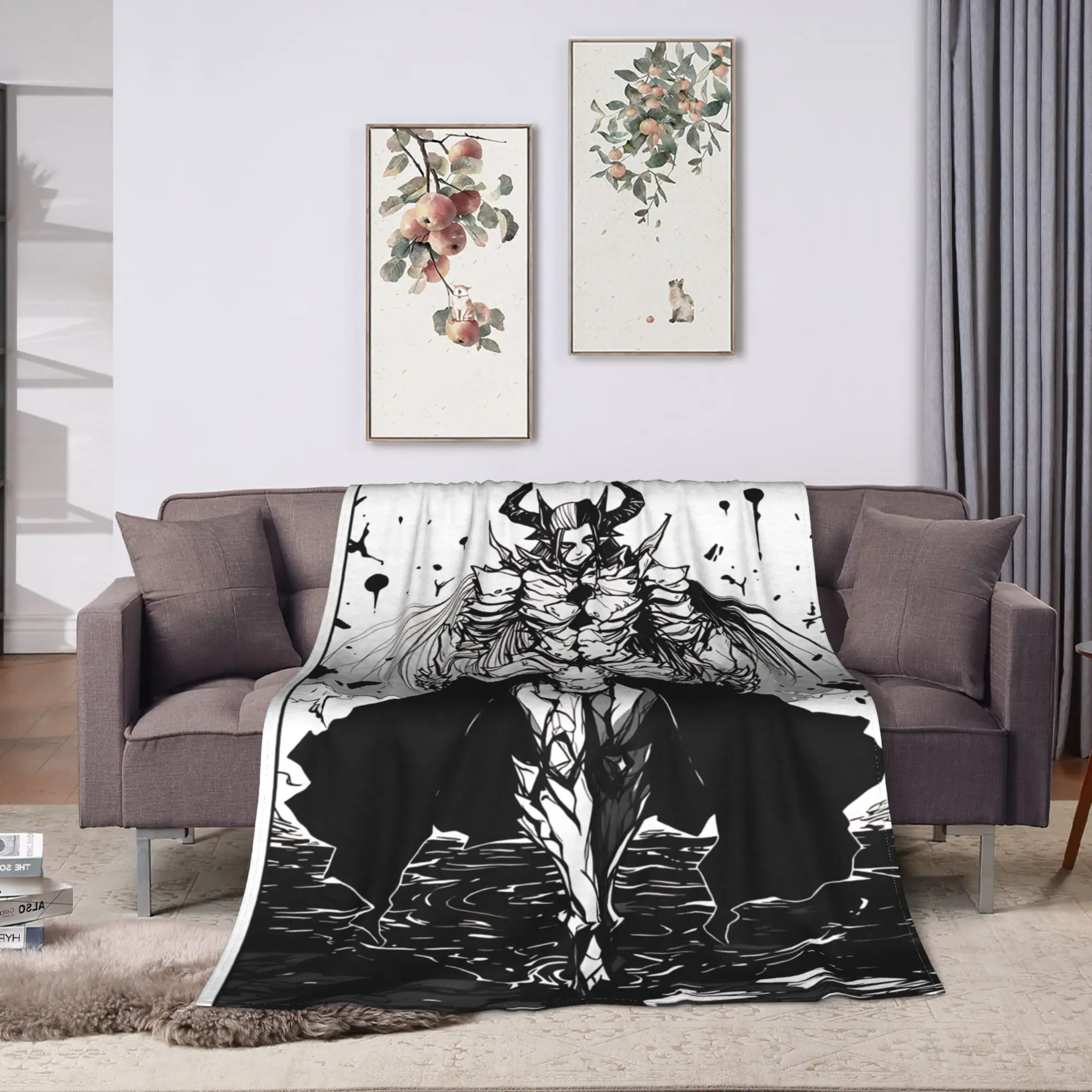 Super Soft Blanket Travel Office 2026 Blacks Torchs Anime Throw Blanket Flannel Bedspread For Couch Chair Bed Sofa Bed Cover