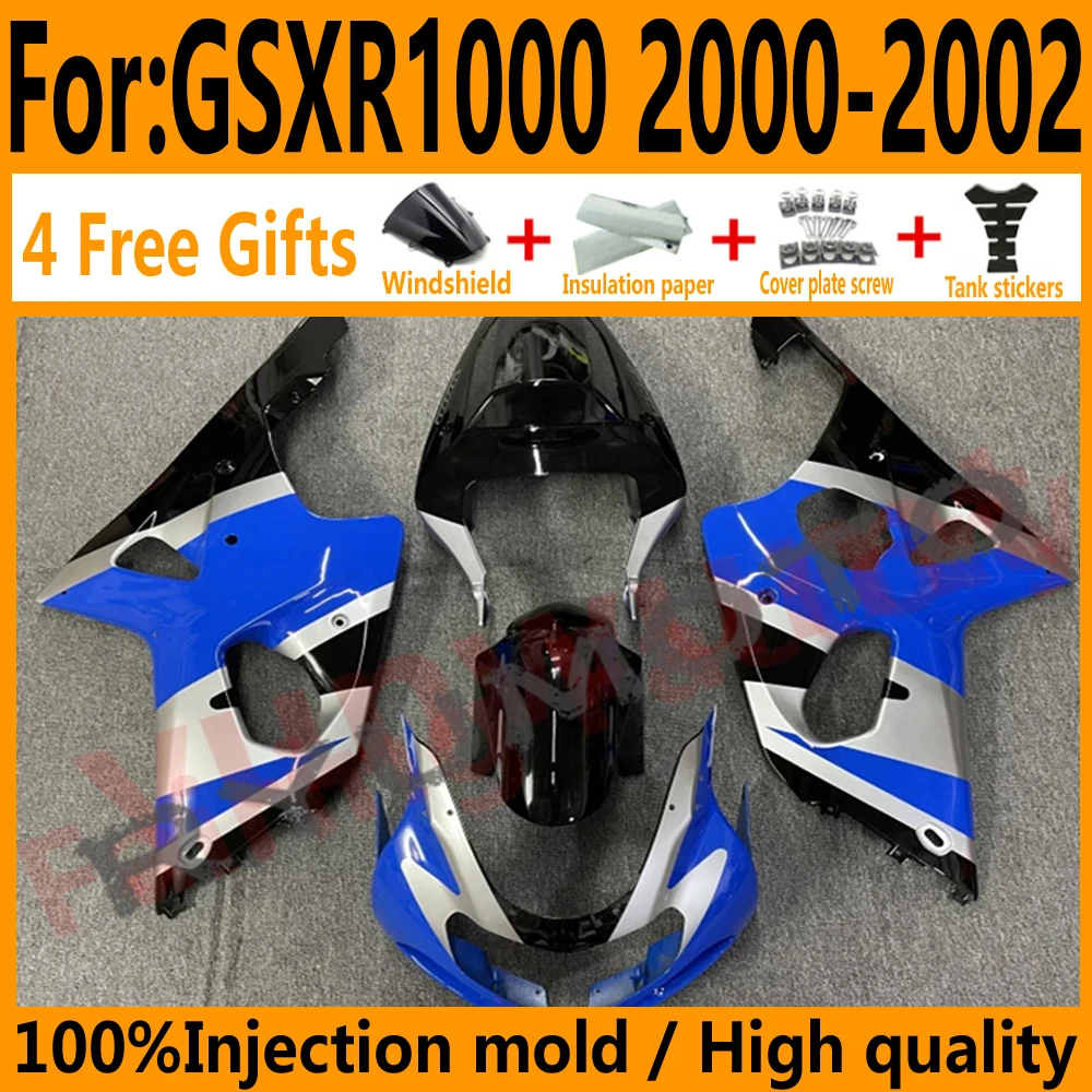 Motorcycle Fairings Kit for GSXR1000 00 01 02 GSXR 1000 K1 K2 2000 2001 2002 Injection mold Bodywork full fairing kits Set