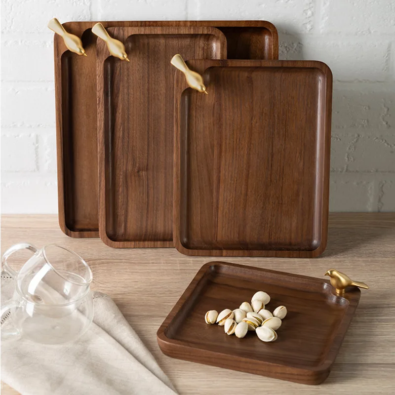 North American Black Walnut Xylose Fruit Plate Creative Joyful Branch Dried Fruit Snack Plate Home Kitchen Storage Tray