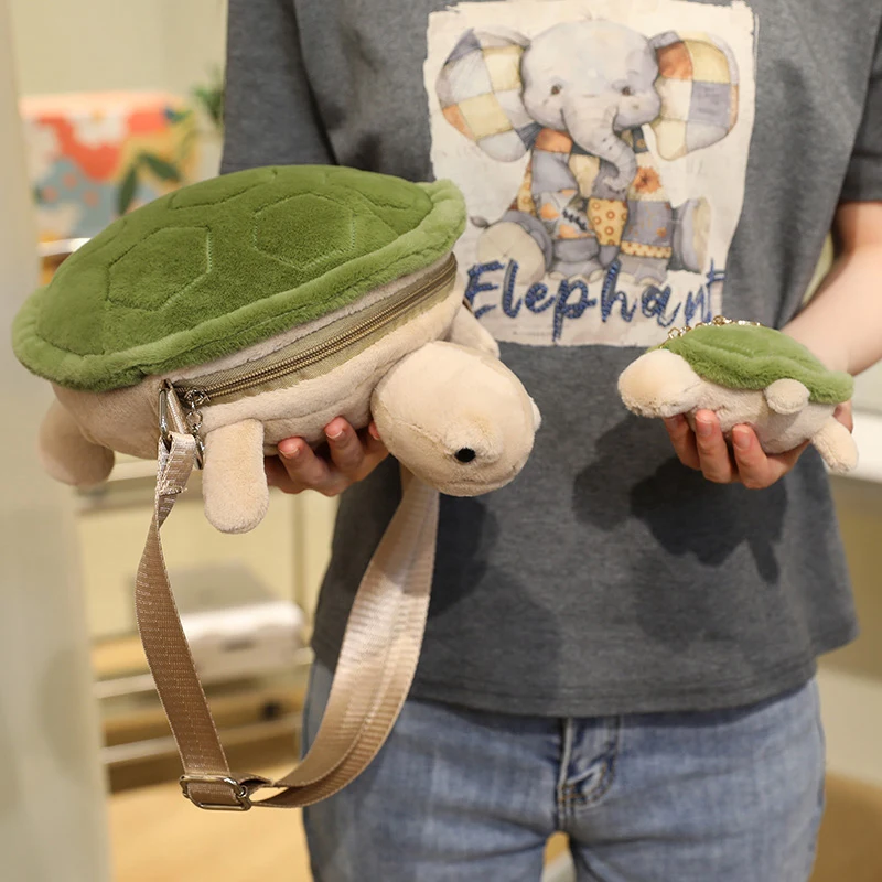 Cute Turtle Plush Toy Doll Creative Turtle Crossbody Bag Cute Backpack Turtle Pendant Birthday Gift