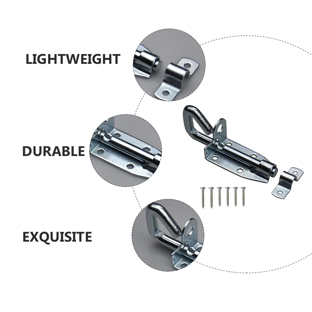 

2 Sets Door Buckle Lock Sliding Latch Slider Locks for Doors Bolt Elasticity Gate