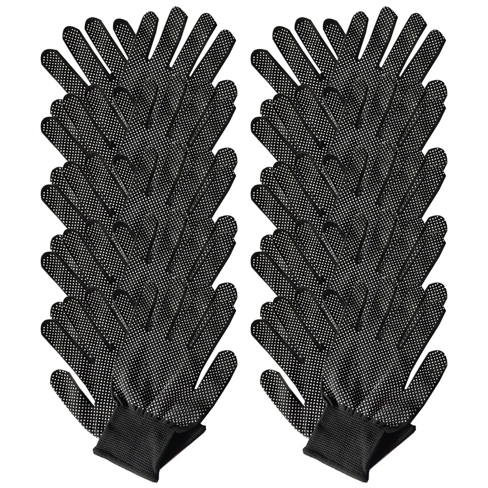 

10Pairs Dot Glue Anti-Slip Gloves Breathable Flexible Protective Gloves for Outdoor Gardening Safety Work Efficiency
