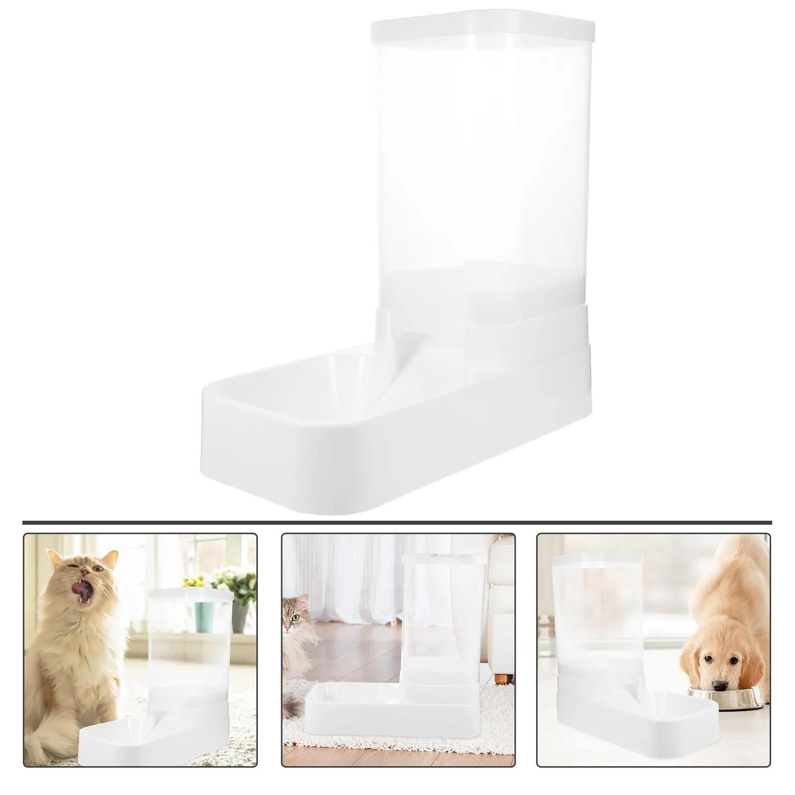 

Автоматическая кормушка для животных (1 шт.), из полипропиленовой смолы, с контролем порций, разборная, моющаяся, для сухого корма для кошек, собак, кроликов