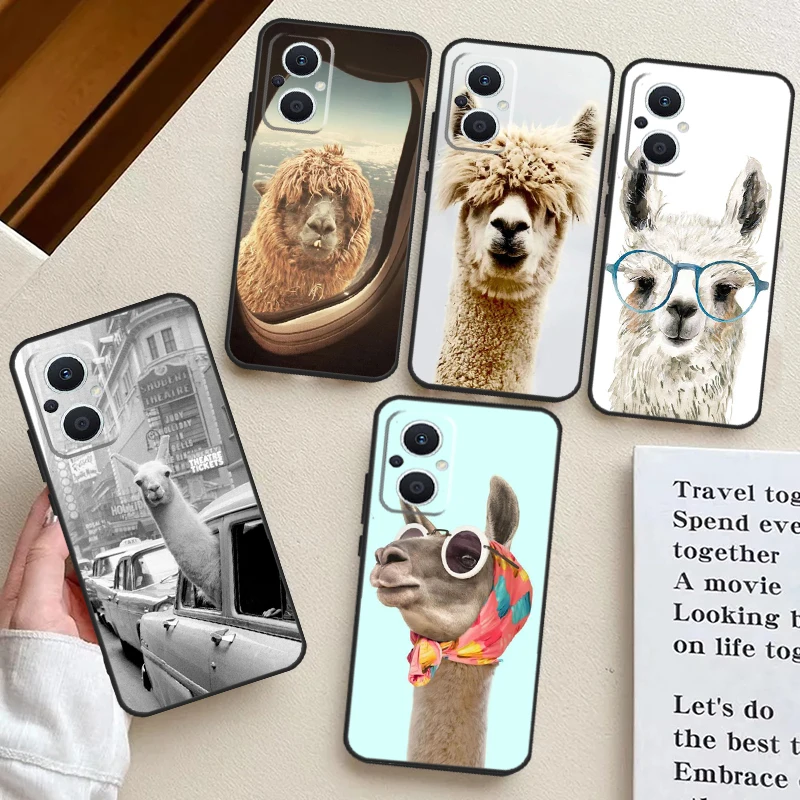 Lama Llama Alpaca Case For OPPO Reno 7 Lite 8 4 5 6 10 2Z 4Z 5Z 8T OPPO Find X5 X6 Pro X2 X3 Lite Neo Cover