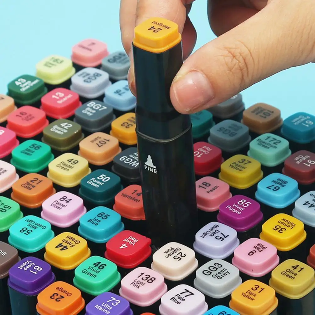 Double-ended Marker Pen Dual-tip Marker Pens 80-color Dual Tip Markers Set Quick-dry Art Pens for Drawing for Illustration