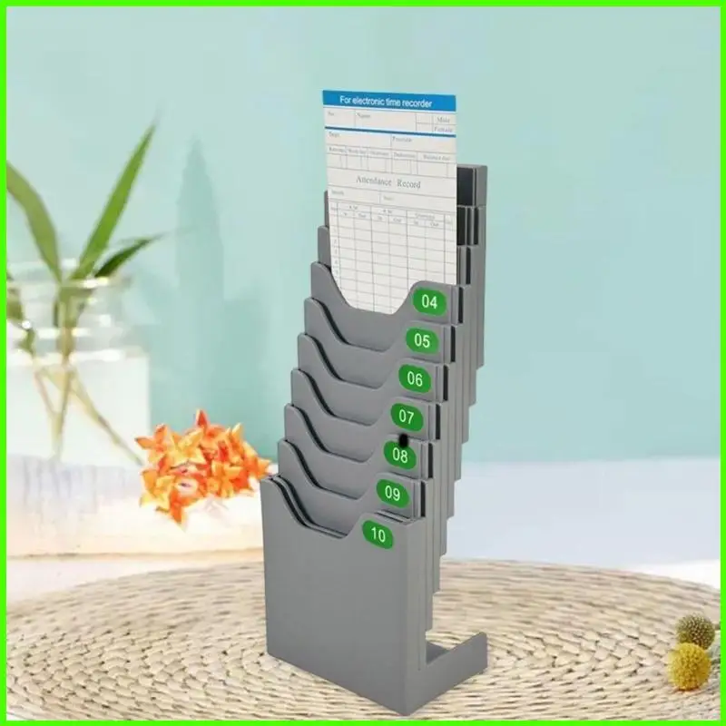 Sturdy Time Card Support for Employee Assignment with 10 Neatly Arranged Slots