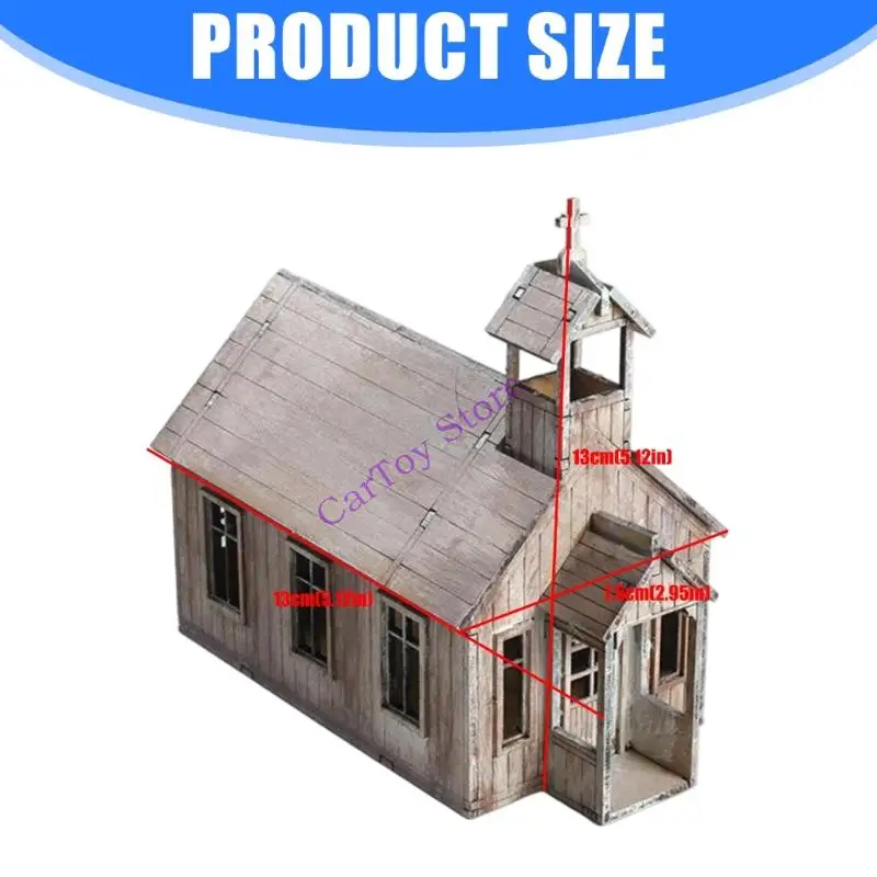 

Natural Eastern European Church Structure Model 1/72 Scale Handmade Educational Craft For Home Decoration