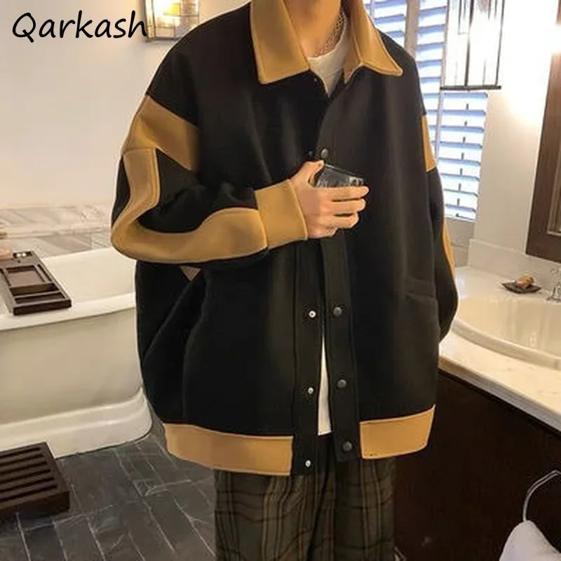 

Basic Jackets Women S-3XL All-match Couple BF Vintage Fashion Simple Leisure Turn-Down Collar Design Outwear Ulzzang