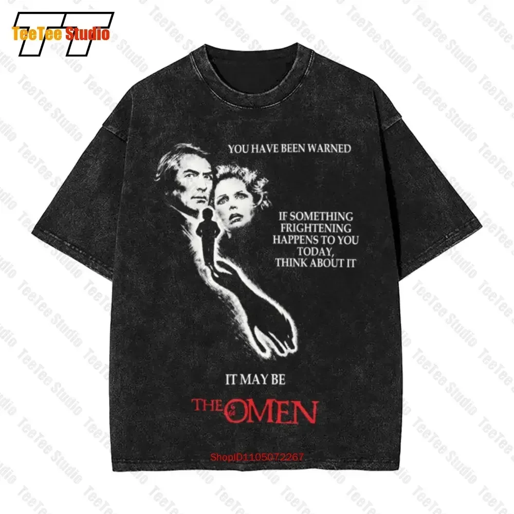 The Omen V7 Richard Donner Horror Movie Poster 1976 Vintage Oversized T-Shirt  5QY9