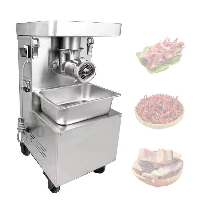 Commercial Meat Grinder With 2200W High Power For Chicken Racks Fish Meat With Bones Powerful Meat Mincer Machine