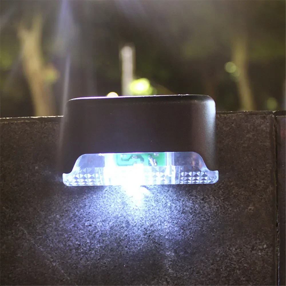4Pcs Stair LED Solar Lamp Waterproof Outdoor Garden Light Pathway Yard Patio Steps Fence Lamps Garden Decor Solar Light Outdoors