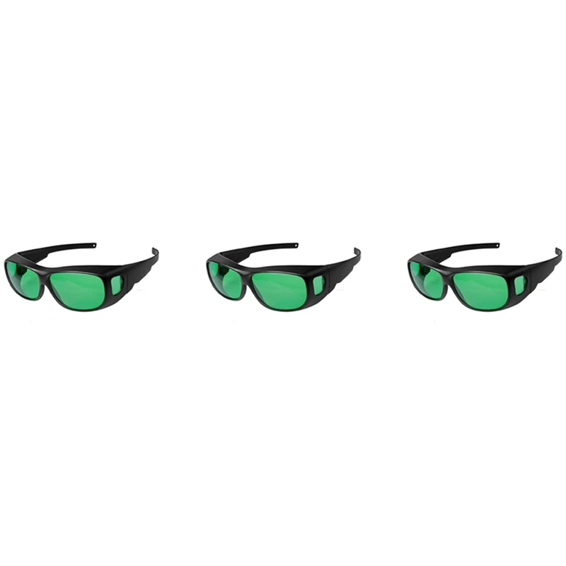 

3X Plant Growth Light Eye Protection Gardening LED Planting Glasses Grow Room Glasses With Glasses Case