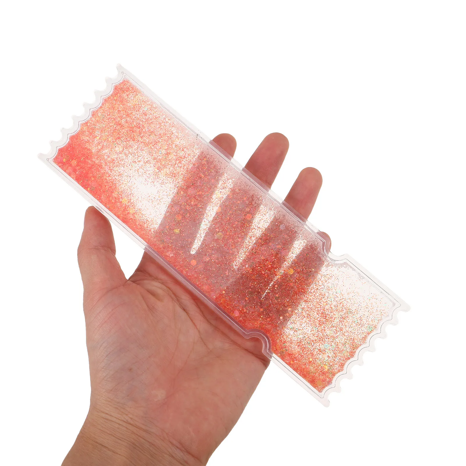 

5pcs Acrylic Ticket Stub Protector 7.07X2.36In Flow Sand Display Stand For Concert Movie Tickets Trading Card Organizer Box