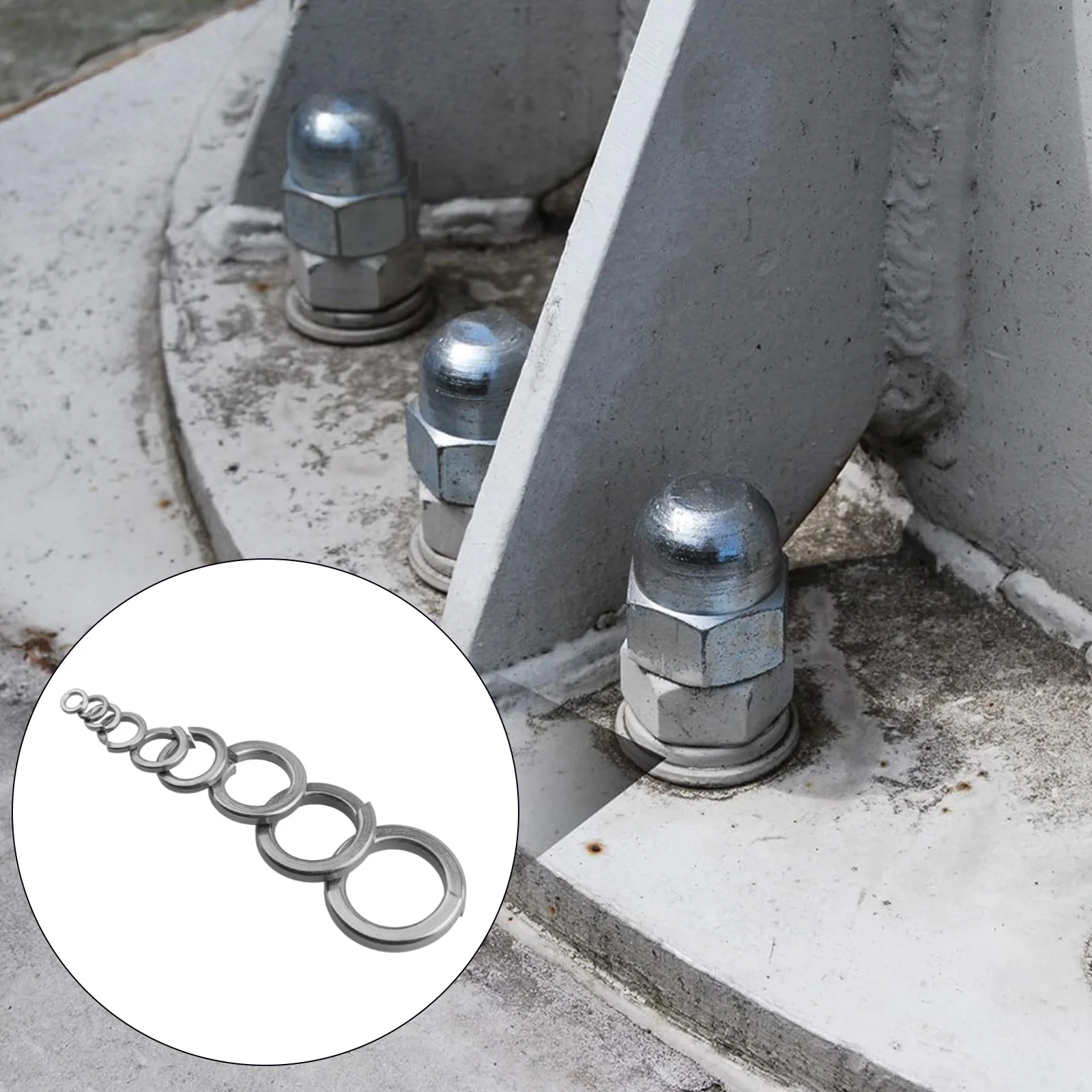 

Применение для тяжелых нагрузок Пружинные шайбы M10 Набор из 480 предметов Компактная упаковочная коробка Высокопрочный материал для болтов