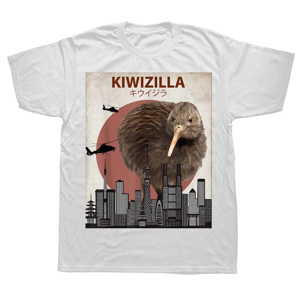 Kiwizilla Funny Kiwi New Zealand Bird Lovers T Shirt Graphic Casual Cotton Streetwear Short Sleeve Men EU Size T shirt