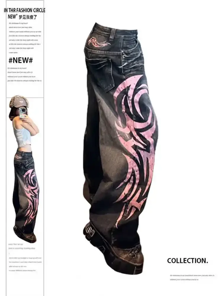 

Low Rise Tomboy Goblin Core Jeans Women Y2K Denim Flare Pants 2000s Aesthetic Trousers Abi Grunge Cyber Punk Japanese Streetwear