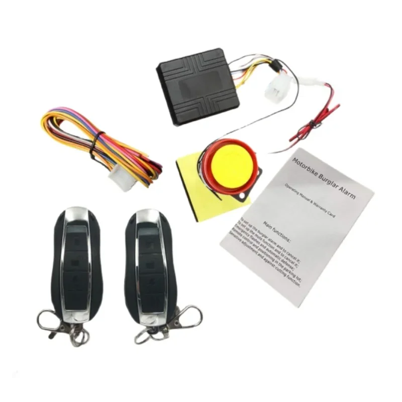 1Set 12V Motorcycle Theft Protection Remote Activation Motorbike Burglar Alarm Accessories With 2x Remote Control key