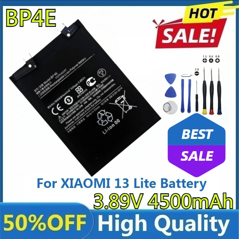 

For XIAOMI 13 Lite Battery New BP4E High Quality Replaceable Battery BP4E +Tools
