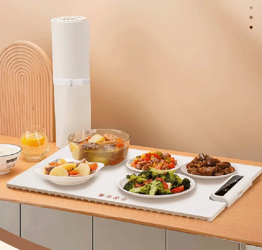 Fast Heating Food Electric Warming Tray Foldable Large Capacity Heating Pad Hot Cutting Board Food Heating Board