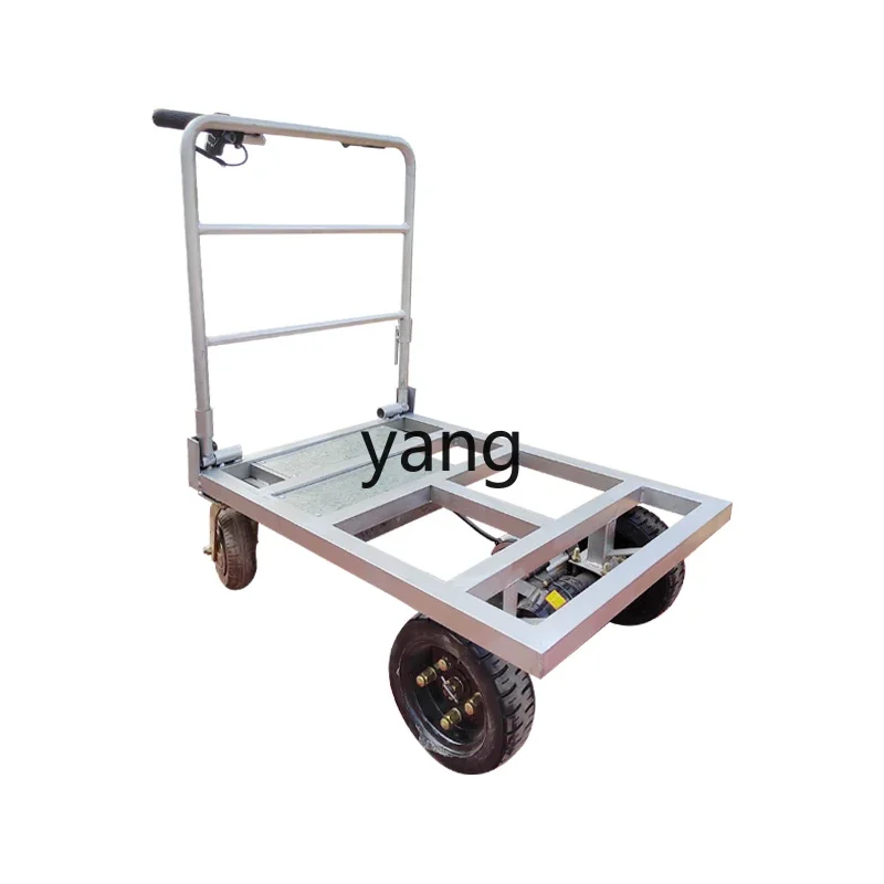 Yjq electric flat trolley pulls goods for handling, construction site decoration pulls tiles and cement into the elevator