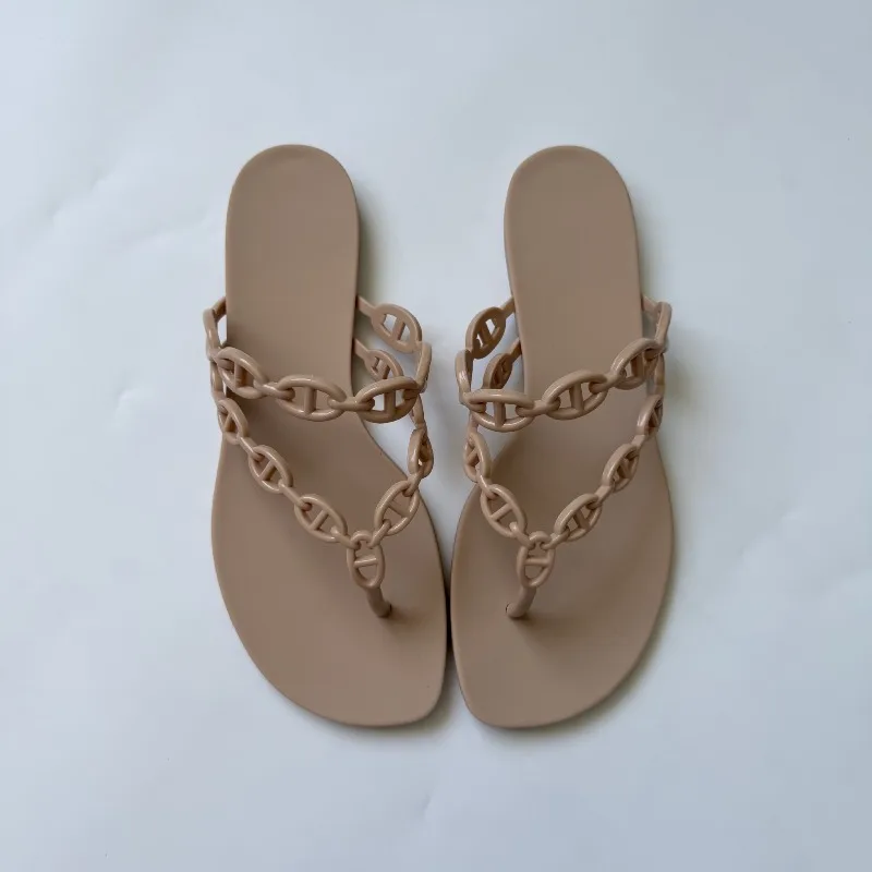 Summer New Women's Shoes Fashion Round Head Flip Flops for Woman Comfortable Vacation Casual Shoes Designer Shoes Zapatos Mujer