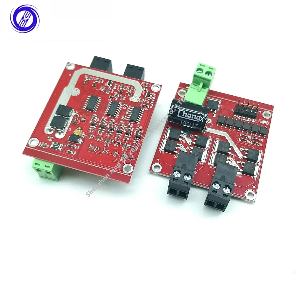 Dual Channel DC Motor Driver Module 160W 7A 12V 24V H-bridge L298 Logic Control Signal Optocoupler PWM Drive Reversing Braking