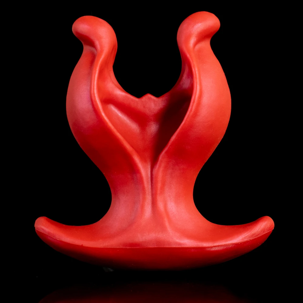 Oieffur U-Shaped Silicone Anal Plug Double Ended Butt Stimulator Rear Massage Adult Sex Toy  Fantasy Anal Trainer Butt Plug