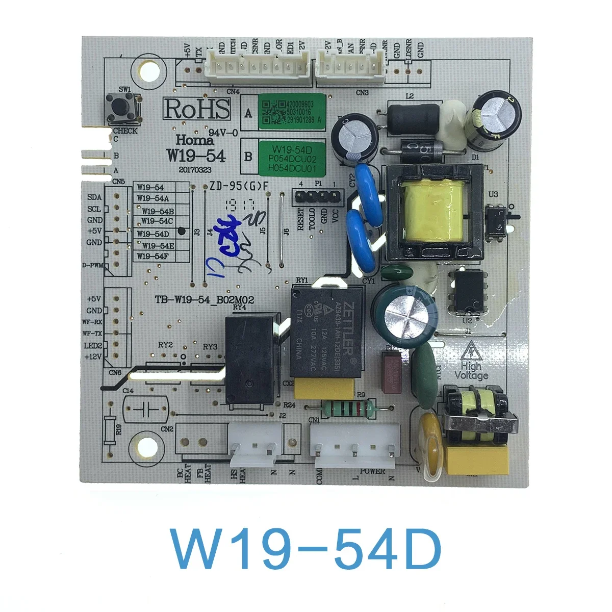 Homa W19-54A/B/C/D/E/F/G Refrigerator / Fridge Main PCB Power Control Board for Candy, Magic Chef, Super General, Frigidaire