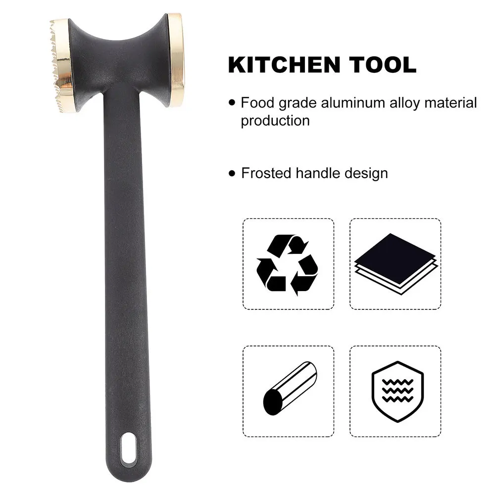

2pcs Meat Tenderizer Thickened Hammer Dual Sided Mallet Kitchen Tool Steak Beef Loosening Softener Poultry Pork Chicken Turkey