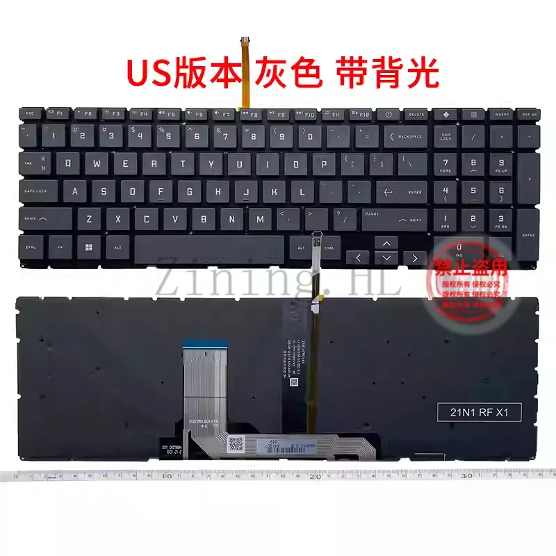 with backlight For HP OMEN/HP Pavilion Gaming 7/8/9 TPN-Q263 Q264 Q278 C169 C170 16-D 16-E 16T-D 16-R 16-S 15-FA-FB Key