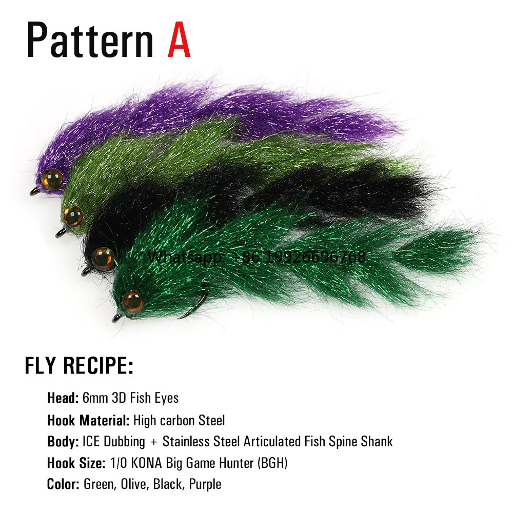 

Polar Game Changer Fly Articulated Fish Fly Streamers for Trout Bass Pike Tarpon Saltwater Fishing Flies manufacturer