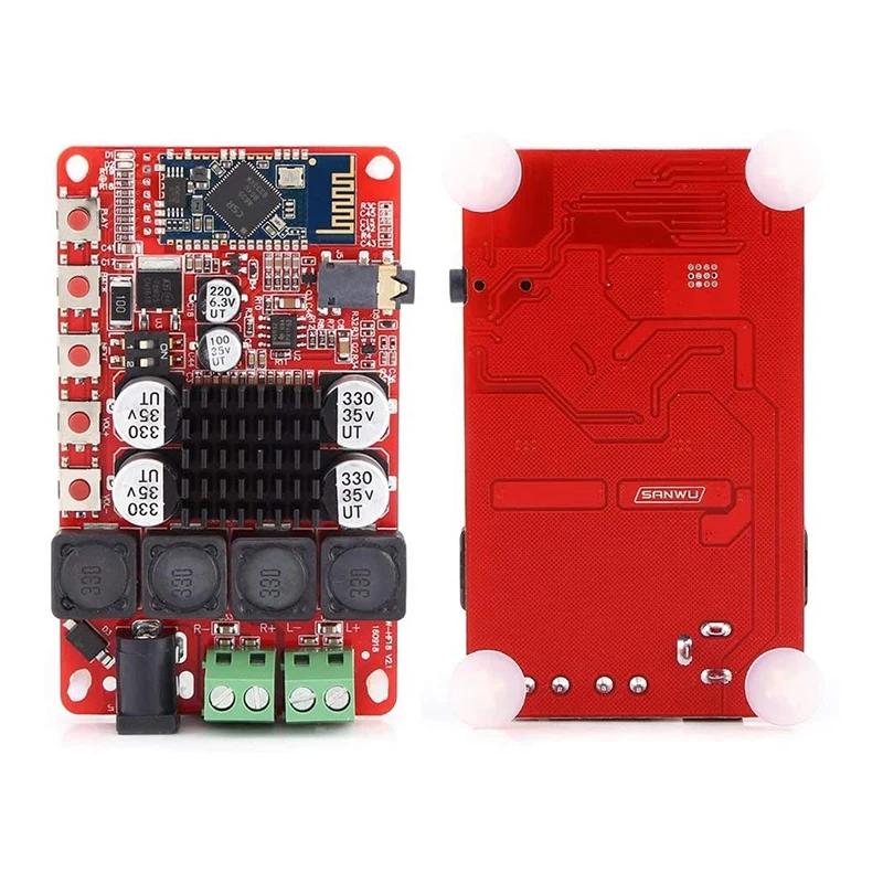 TDA7492 50Wx2 Digital Dual Channel Amplifier Module Stereo AMP Board with CSR8635 Bluetooth V4.0 Receiver and Microphone HOT