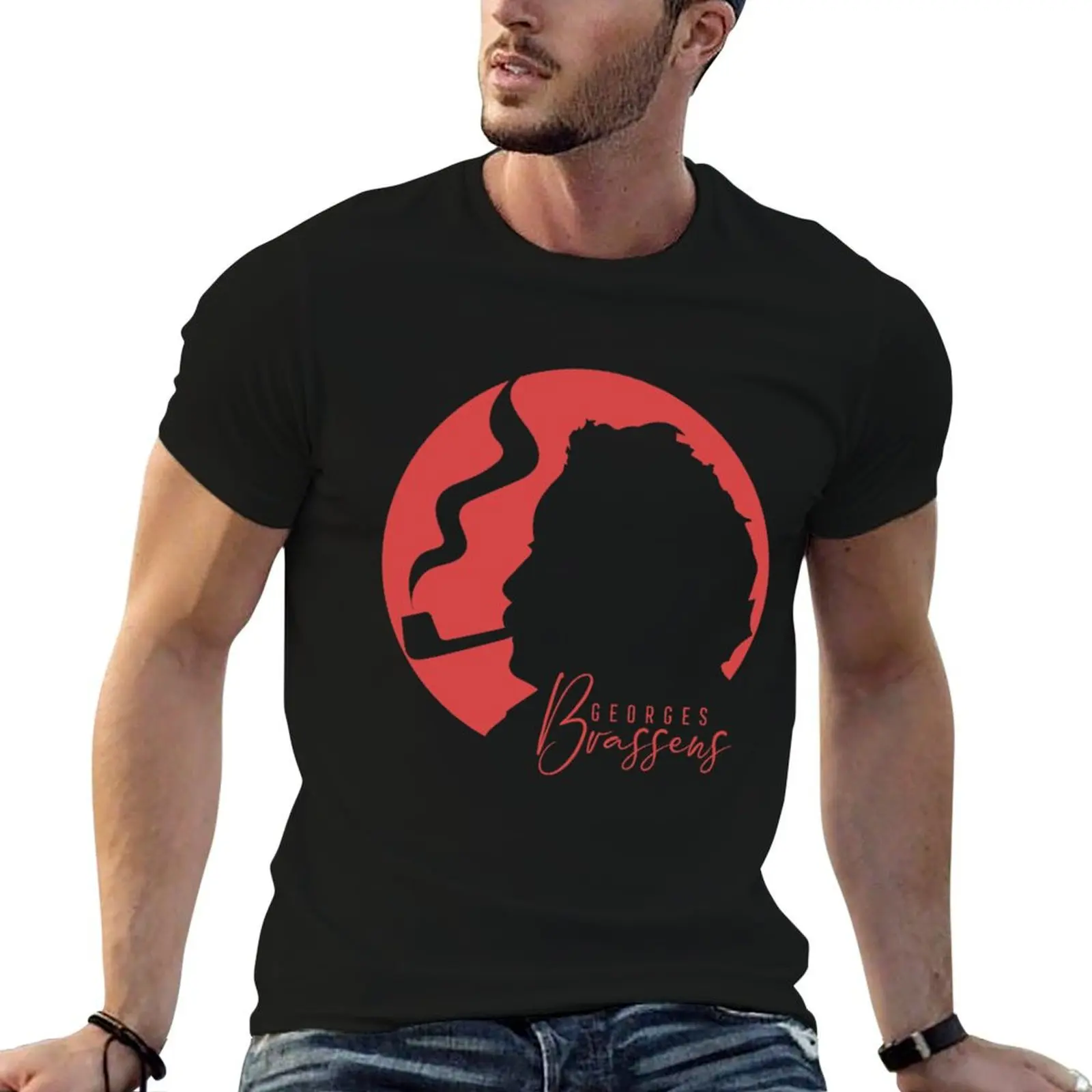 

Georges Brassens classique T-Shirt funny t shirts man anime t shirts for man t shirts for man pack cotton T-Shirt