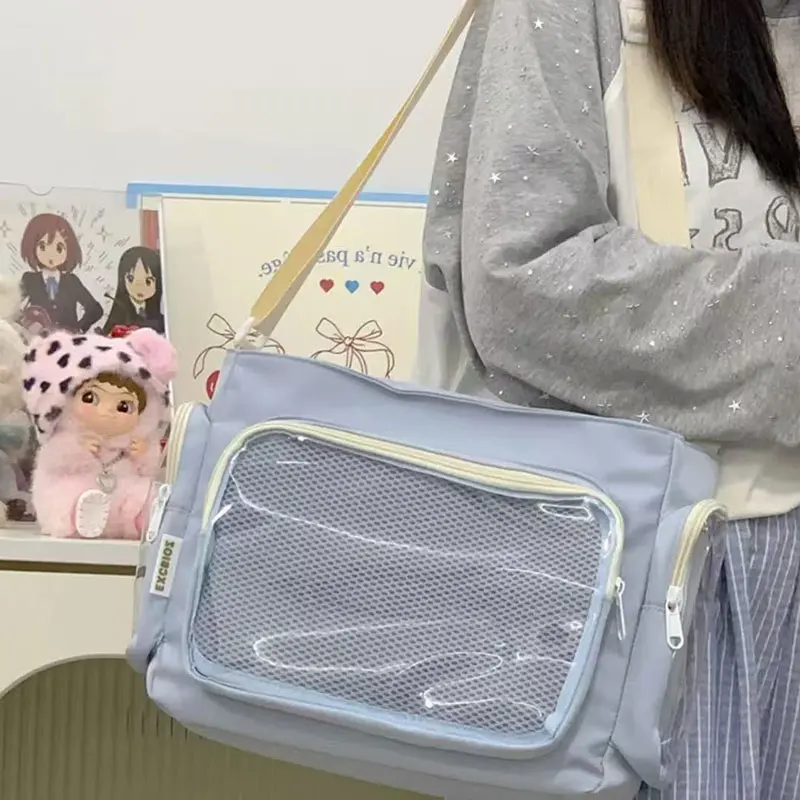 Mochila Transparente de Gran Capacidad, Estilo Moderno, para Estudiantes, Bolso Bandolera para Mujer