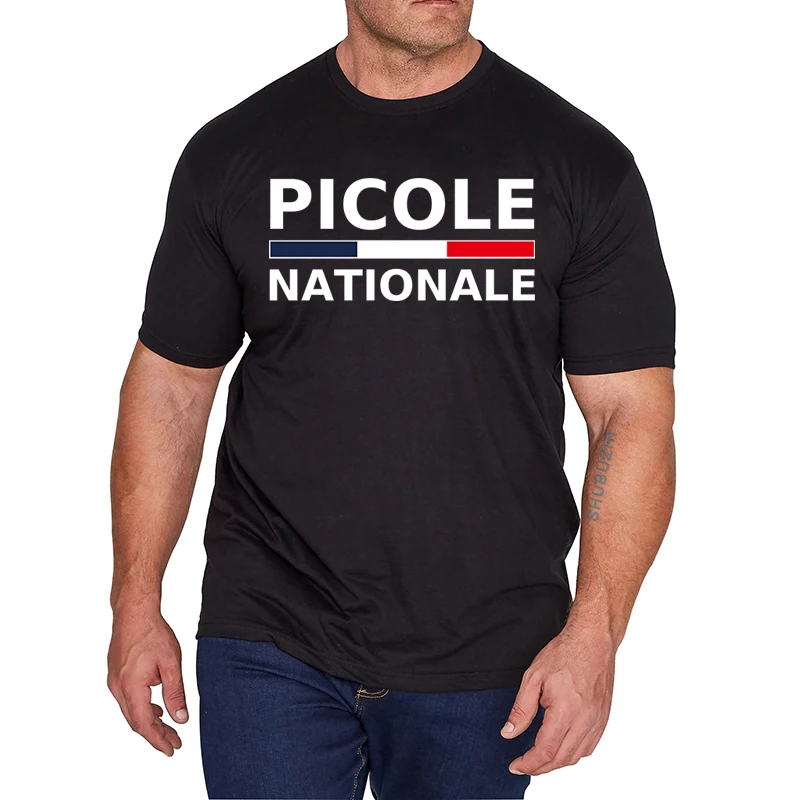 Picole Nationale T Shirt Loose men Cotton Printed T-shirt national picole TShirts Humorous homme tshirt classical tops