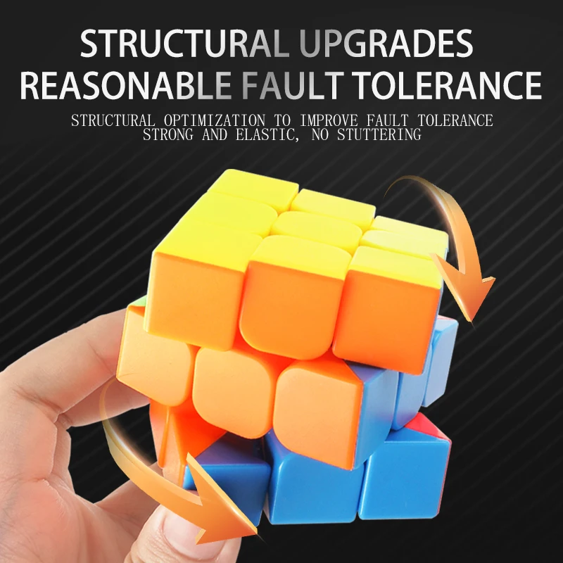 SENGSO Speed Magic Cube 2x2 3x3 4x4 5x5 Cubi da competizione senza adesivi per bambini Puzzle Giocattoli educativi Set da 4 pezzi