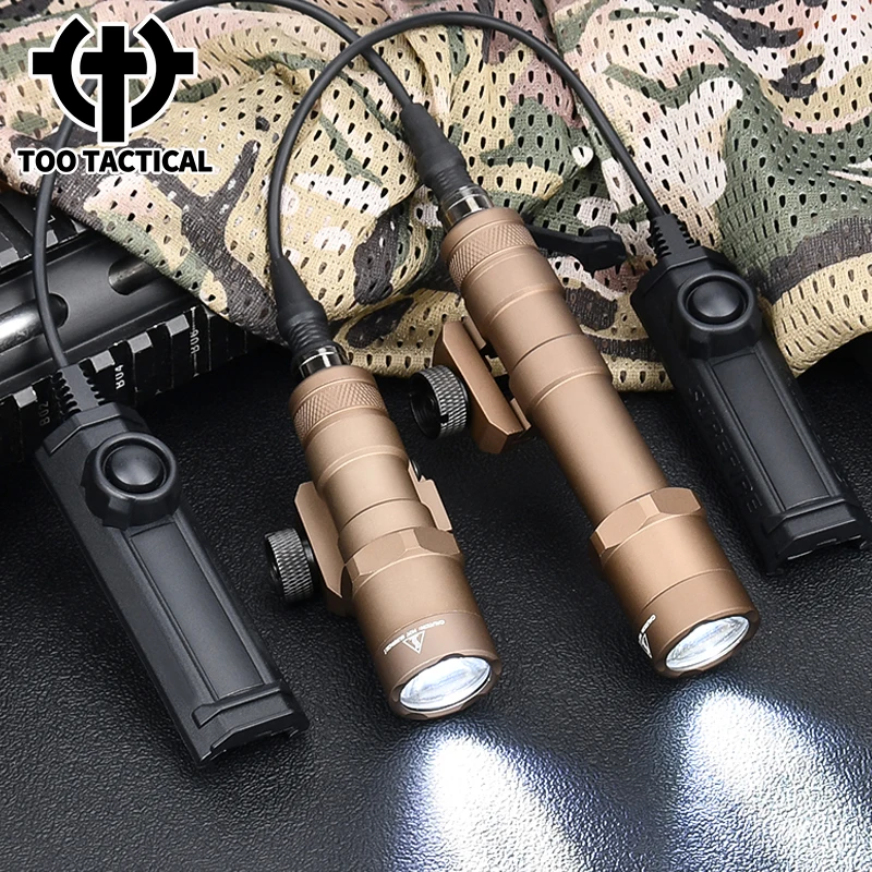 

Wadsn M300B M600B Flashlight Set 600Lumens M600b Hunting Scout Light Tactical Weapon Spotlight Dual Function Pressure Switch