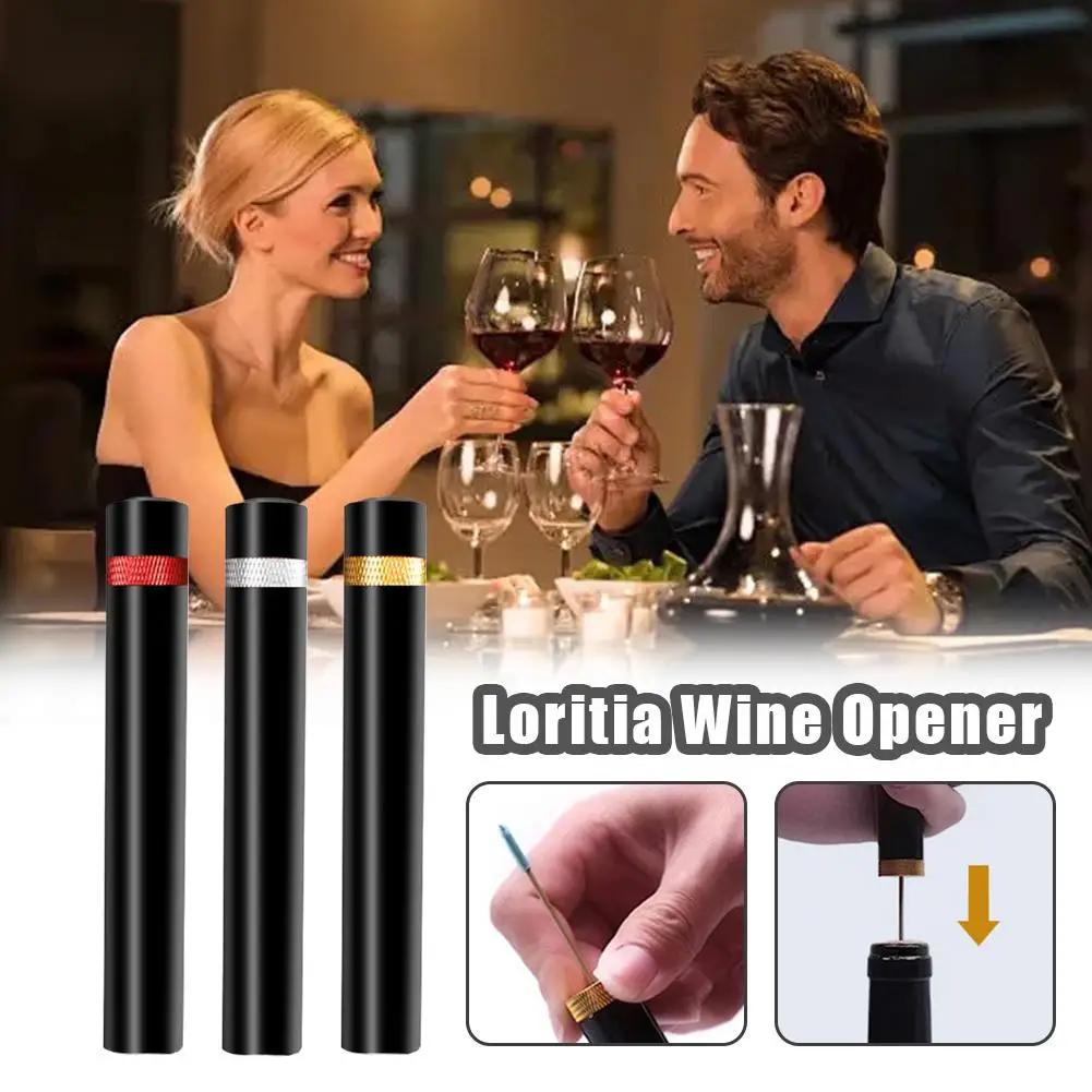 1PCS Red Wine Bottle Opener Lipstick Style Air Pressure Cork Popper Stainless Steel Portable Pocket Wine Tool Bar Gift Barware