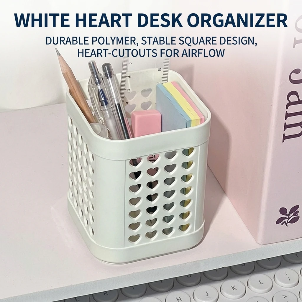 Plastic Pen Holder for Office Desk Student School Supplies Modular Stationery Organizer Desktop Storage Box Makeup Brush Holder