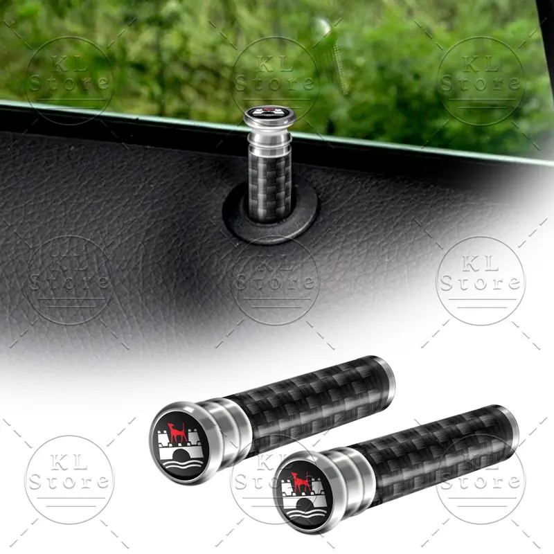 2pcs Carbon Fiber Wolfsburg Edition Logo Car Truck Interior Door Lock Knob Pull Pins Decor For VW Golf 5 MK4 Polo Tiguan Passat