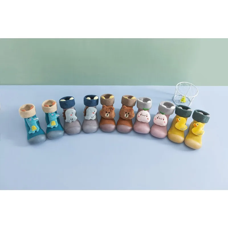 

New Children's Cartoon Terry Terry Ears Doll Socks Shoes Soft Sole Indoor Baby Toddler Shoes
