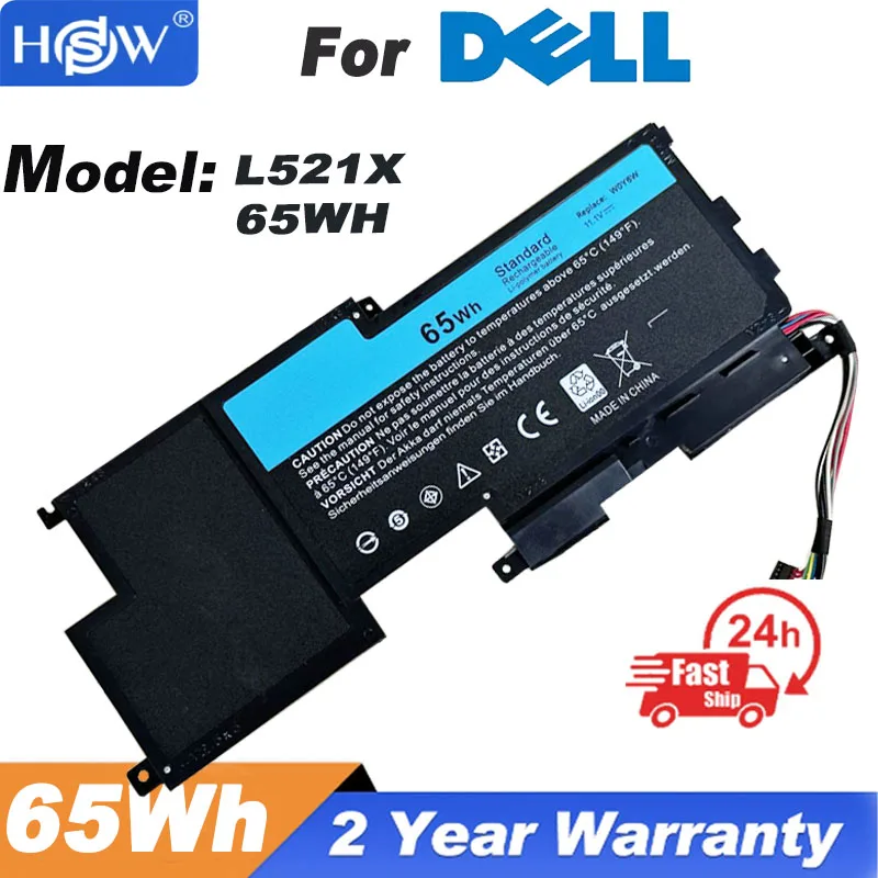 

NEW W0Y6W 11.1V 65Wh battery for Dell XPS 15-L521X XPS15-3828 WOY6W 9F233 3NPC0